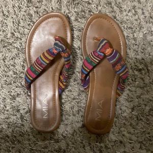 Mia size 7 colorful sarape sandals